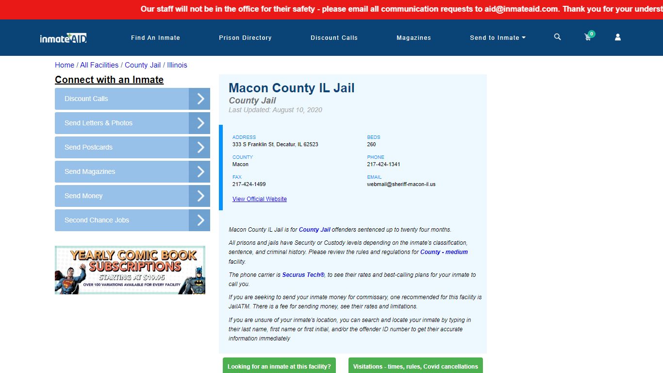 Macon County IL Jail - Inmate Locator - Decatur, IL